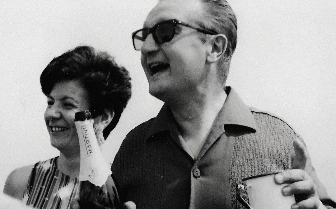 Giorgio Rosa, founder of Rose Island, and his wife